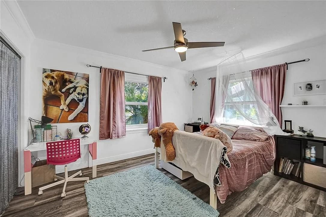 Empty bedroom before virtual staging